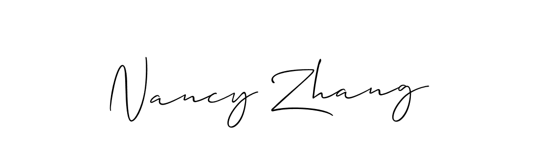 Use a signature maker to create a handwritten signature online. With this signature software, you can design (Allison_Script) your own signature for name Nancy Zhang. Nancy Zhang signature style 2 images and pictures png